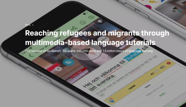 Reaching refugees and migrants through multimedia-based language tutorials