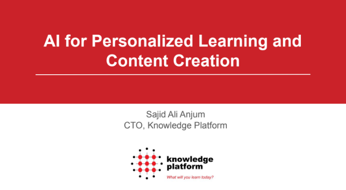 Slide: AI for Personalized Learning – Sajid Ali Anjum