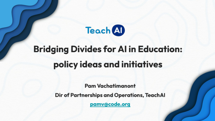Slide: Bridging Divides for AI in Education – Pam Vachatimanont